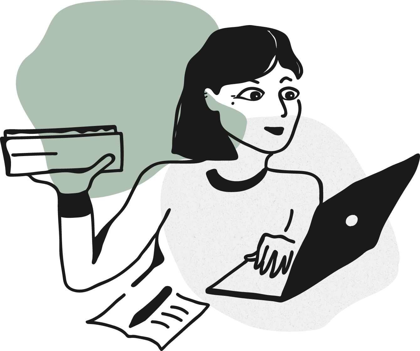 Illustration de Célia Gazal au travail